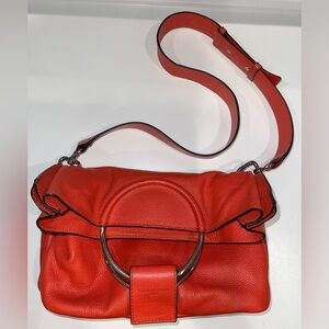 Liebeskind Ravenna Ring Bag in Orange Red Two Way Bag NWOT
